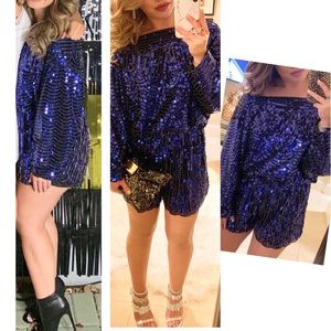 Endless Rose Sequin Off Shoulder Romper